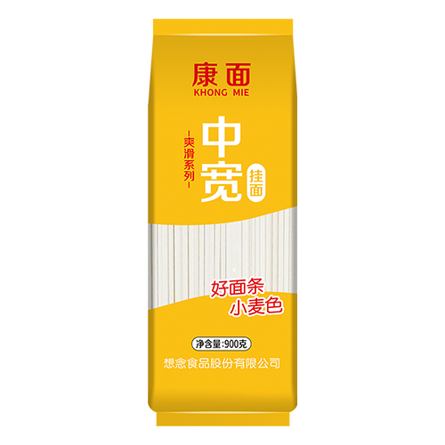 康面立体袋装爽滑中宽挂面 900g